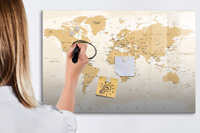 Lavagna magnetica con pennarelli Mappa di viaggio con i luoghi da segnare