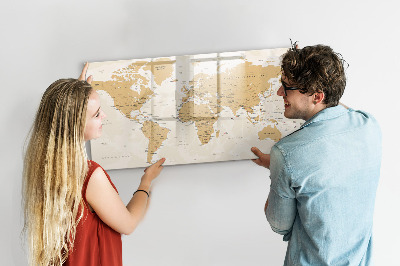 Lavagna magnetica con pennarelli Mappa di viaggio con i luoghi da segnare