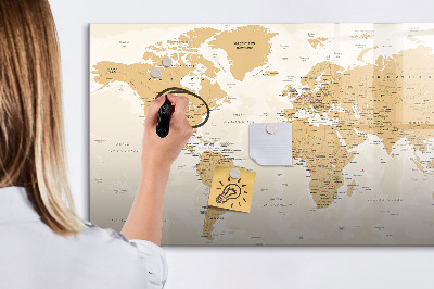 Lavagna magnetica con pennarelli Mappa di viaggio con i luoghi da segnare