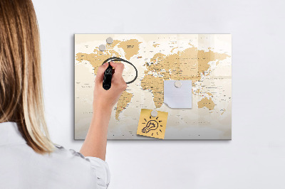 Lavagna magnetica con pennarelli Mappa di viaggio con i luoghi da segnare