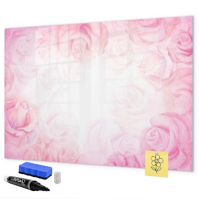 Lavagna magnetica scrivibile Lavagna rosa per foto e appunti