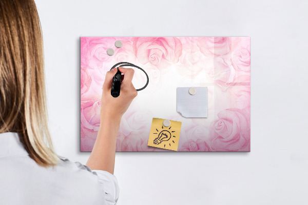 Lavagna magnetica scrivibile Lavagna rosa per foto e appunti