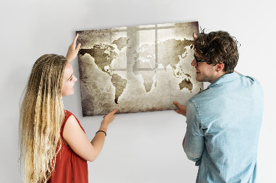 Lavagna magnetica scrivibile Mappa dei ricordi con foto personali