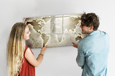 Lavagna magnetica scrivibile Mappa dei ricordi con foto personali