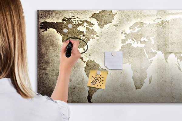 Lavagna magnetica scrivibile Mappa dei ricordi con foto personali