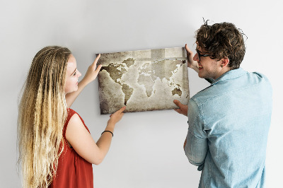 Lavagna magnetica scrivibile Mappa dei ricordi con foto personali