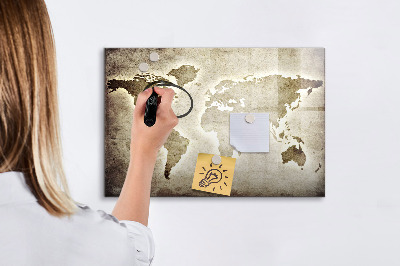 Lavagna magnetica scrivibile Mappa dei ricordi con foto personali