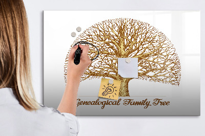 Lavagna magnetica con pennarelli Albero genealogico con spazio per le foto