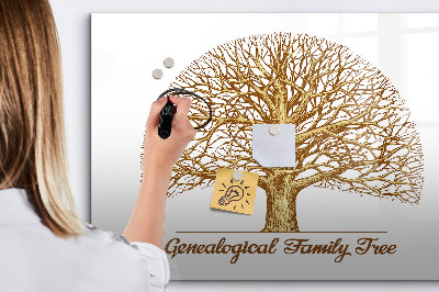 Lavagna magnetica con pennarelli Albero genealogico con spazio per le foto