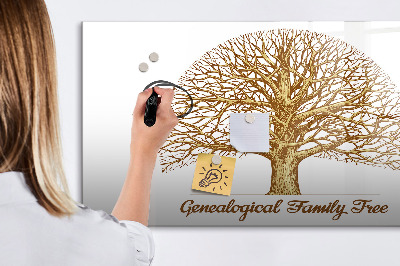 Lavagna magnetica con pennarelli Albero genealogico con spazio per le foto