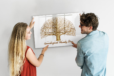 Lavagna magnetica con pennarelli Albero genealogico con spazio per le foto