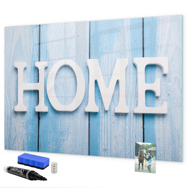 Lavagna magnetica con pennarelli Decorazione murale a tema casa