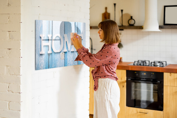 Lavagna magnetica con pennarelli Decorazione murale a tema casa