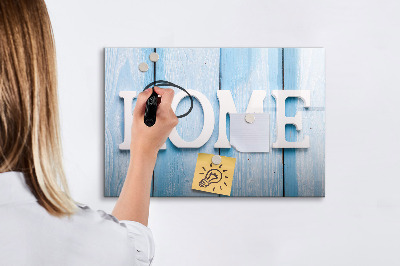 Lavagna magnetica con pennarelli Decorazione murale a tema casa