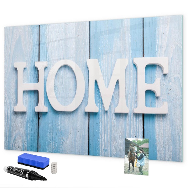 Lavagna magnetica con pennarelli Decorazione murale a tema casa
