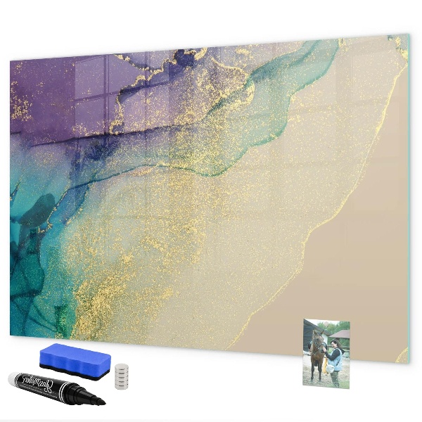 Lavagna magnetica scrivibile Una lavagna colorata per appunti e foto.