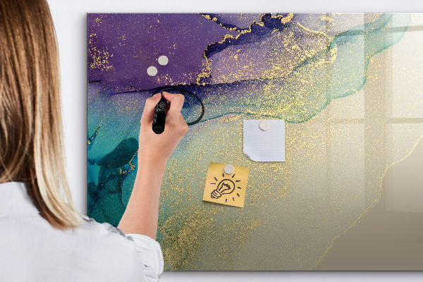 Lavagna magnetica scrivibile Una lavagna colorata per appunti e foto.