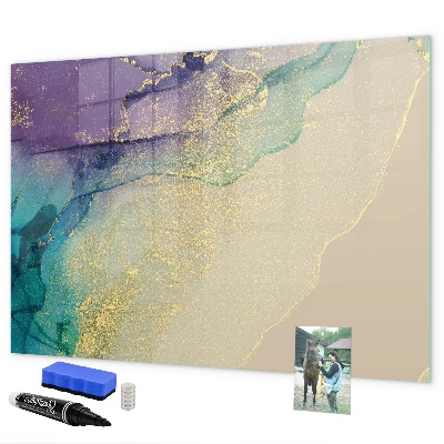 Lavagna magnetica scrivibile Una lavagna colorata per appunti e foto.