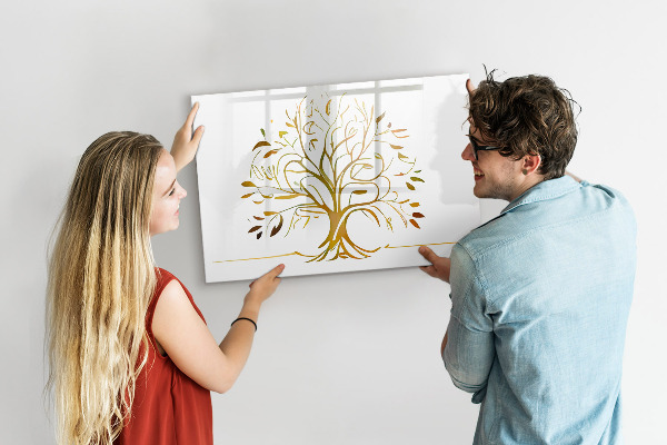 Lavagna magnetica con pennarelli Albero dei ricordi con foto e appunti