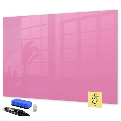 Lavagna magnetica con pennarelli Lavagna rosa per appunti e foto