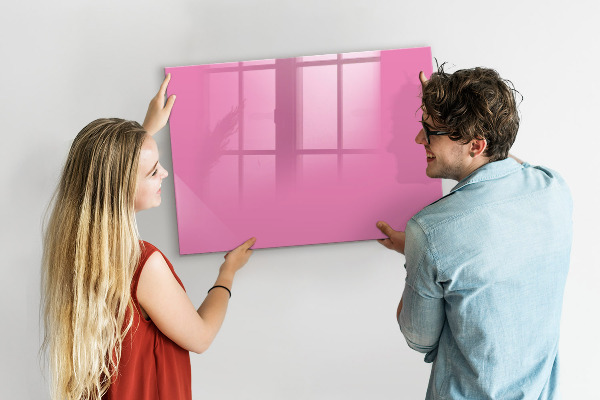 Lavagna magnetica con pennarelli Lavagna rosa per appunti e foto