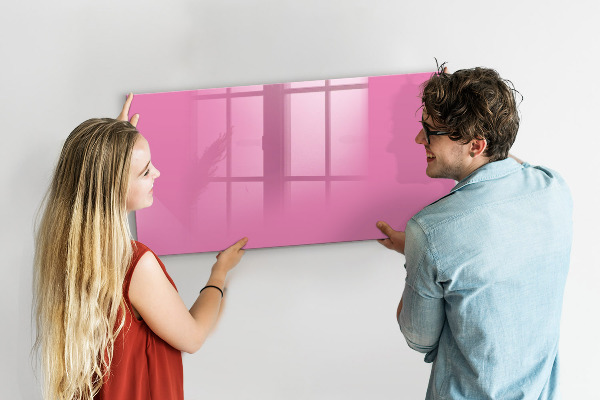 Lavagna magnetica con pennarelli Lavagna rosa per appunti e foto