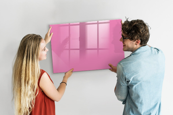 Lavagna magnetica con pennarelli Lavagna rosa per appunti e foto