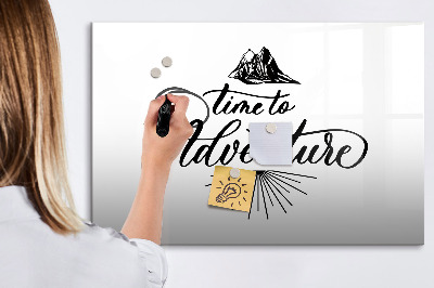 Lavagna magnetica scrivibile È tempo di avventure e ricordi.