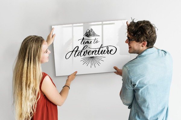 Lavagna magnetica scrivibile È tempo di avventure e ricordi.