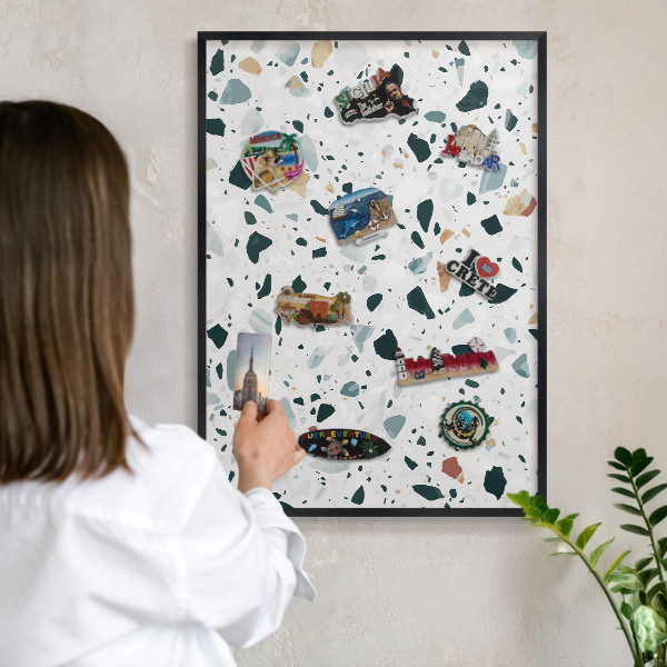 Lavagna magnetica in metallo decorata di colore nero Modelli dinamici