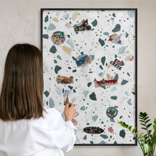 Lavagna magnetica in metallo decorata di colore nero Modelli dinamici