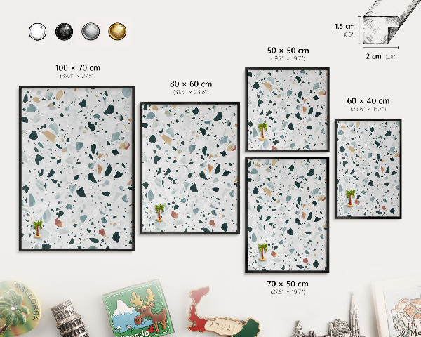 Lavagna magnetica in metallo decorata di colore nero Modelli dinamici