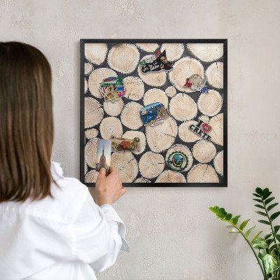 Lavagna magnetica in metallo decorata di colore nero Struttura in acciaio