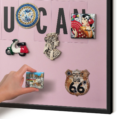 Lavagna magnetica in metallo decorata di colore nero Motivazione quotidiana