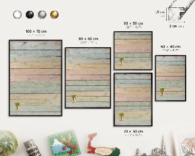 Lavagna magnetica in metallo decorata di colore nero Tavole rustiche