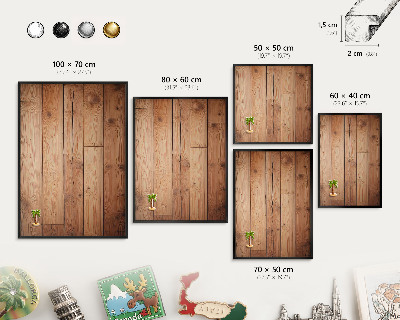 Lavagna magnetica in metallo decorata di colore nero Tavole di legno