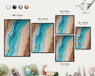 Lavagna magnetica in metallo decorata di colore nero Strati della Terra