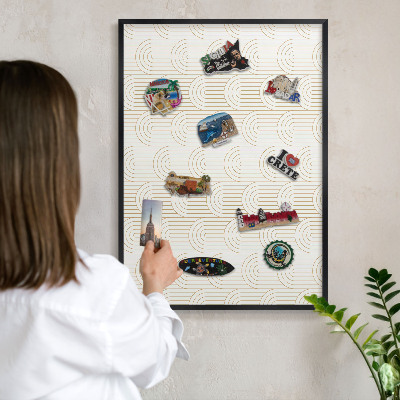 Lavagna magnetica in metallo decorata di colore nero Archi artistici