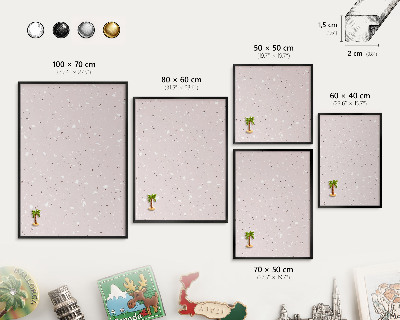 Lavagna magnetica in metallo decorata di colore nero Terrazzo moderno