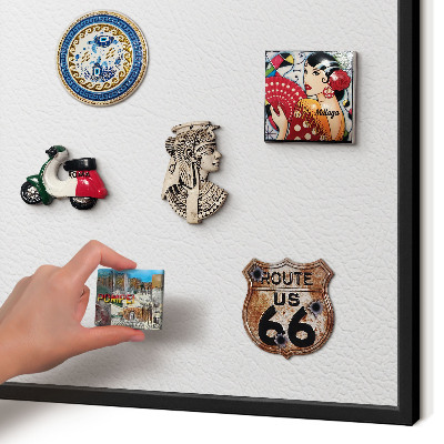 Lavagna magnetica in metallo decorata di colore nero Trama bianca