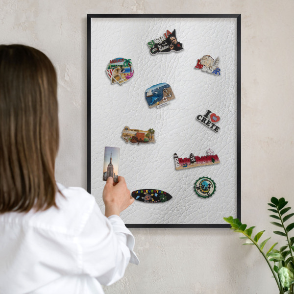 Lavagna magnetica in metallo decorata di colore nero Elegante soluzione