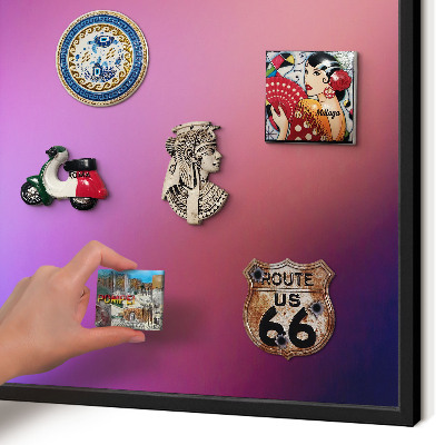 Lavagna magnetica in metallo decorata di colore nero Colori dell'armonia
