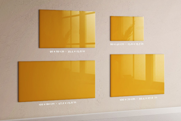 Lavagna magnetica per calamite Colore giallo dorato