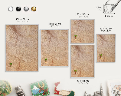Lavagna magnetica decorativa da parete in colore argento Struttura della pietra
