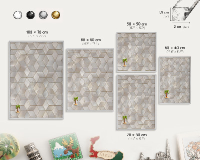 Lavagna magnetica decorativa da parete in colore argento Sfondo chl