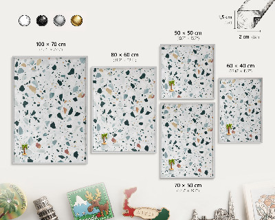 Lavagna magnetica decorativa da parete in colore argento Modelli dinamici