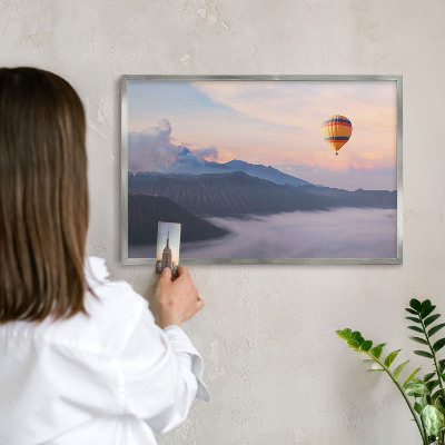 Lavagna magnetica decorativa da parete in colore argento Viaggio nel cielo