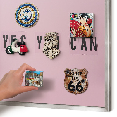 Lavagna magnetica decorativa da parete in colore argento Motivazione quotidiana
