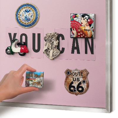 Lavagna magnetica decorativa da parete in colore argento Motivazione quotidiana