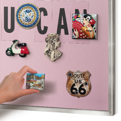 Lavagna magnetica decorativa da parete in colore argento Motivazione quotidiana